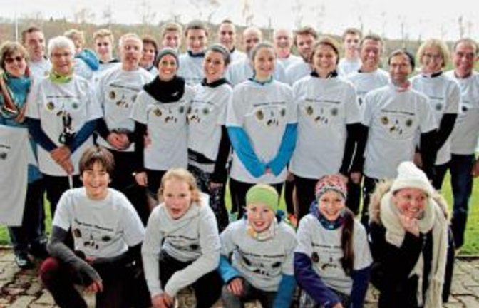 Die Equipe Ennery/Oberriexingen mit 27 Läufern freut sich auf die Teilnahme am Nussdorflauf. Foto: Gergen