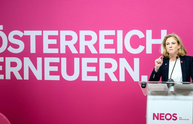 Neos-Parteichefin Beate Meinl-Reisinger<span class='image-autor'>Foto: dpa/Max Slovencik</span>