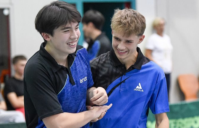 Die beiden Youngster Stellan Krilla (links) und Jannik Wenz haben maßgeblichen Anteil am Titelgewinn. <span class='image-autor'>Foto: Leitner</span>