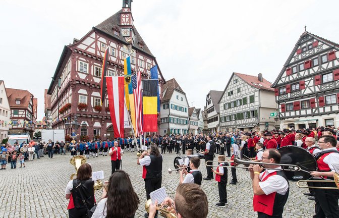 In der historischen Kulisse der Markgröninger Altstadt gibt es am Samstagabend ein Platzkonzert. <span class='image-autor'>Foto: Bürger</span>