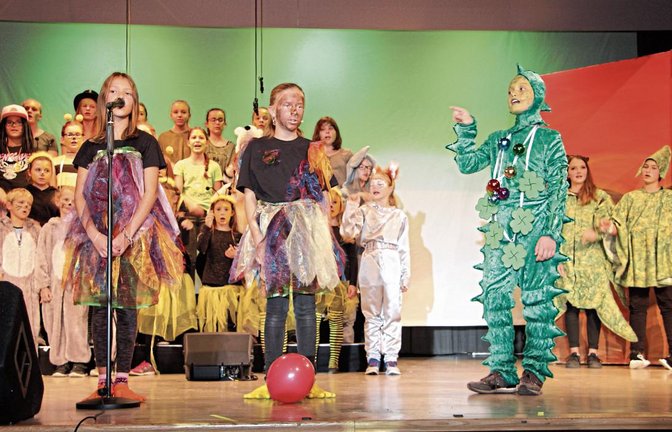 Die zauberhaft kostümierten Kinder und Jugendlichen begeisterten das Publikum mit ihrer Suche nach dem Glück.  Foto: Gergen