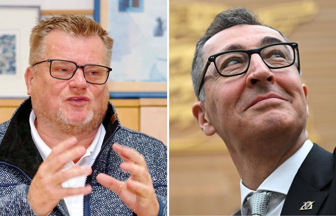 Thomas Schröder, Präsident des Deutschen Tierschutzbundes (links, Archivbild). Der Tierschutzbund hat ein Schreiben an Cem Özdemir geschickt.<span class='image-autor'>Foto: IMAGO/Kay-Helge Hercher, /Marijan Murat/dpa</span>