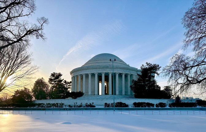 Das Jefferson Memorial in Washington D.C. erinnert  an Thomas Jefferson, von 1801 bis 1809 der dritte amerikanische Präsident und der hauptsächliche Verfasser der Unabhängigkeitserklärung.<span class='image-autor'>Foto: Arte/Frederik Walker</span>