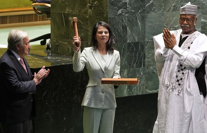 Grünen-Politikerin Annalena Baerbock ist neue Präsidentin der UN-Generalversammlung.<span class='image-autor'>Foto: Seth Wenig/AP/dpa/Seth Wenig</span>