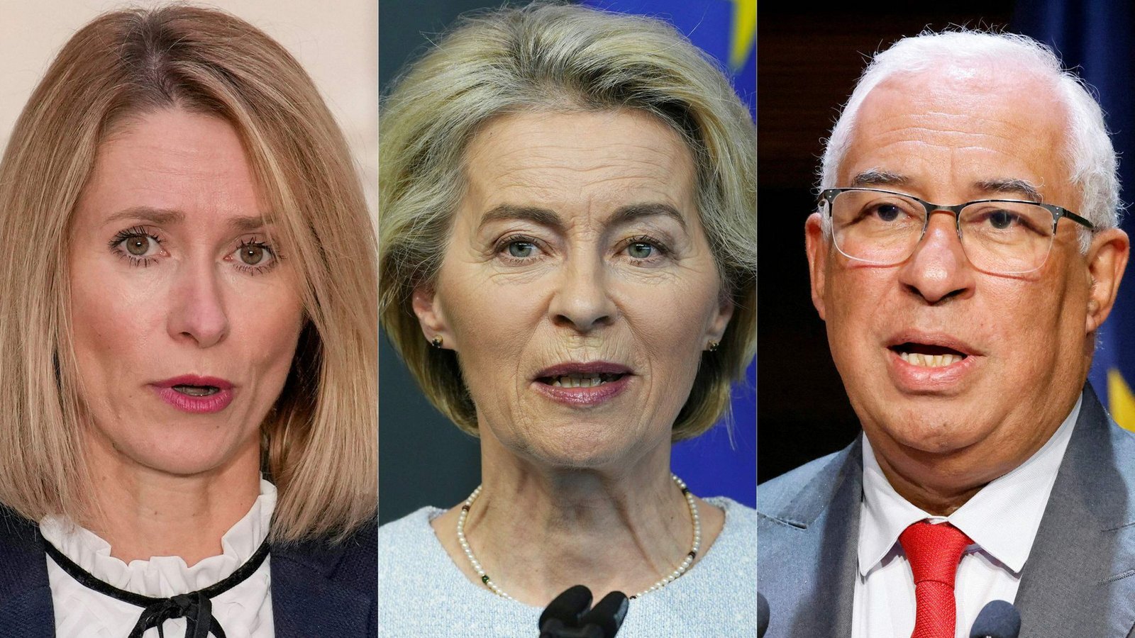Das zukünftige Spitzenpersonal der EU: Kaja Kallas, Ursula von der Leyen und António Costa (von links).Foto: AFP/CHRISTOPHE ENA
