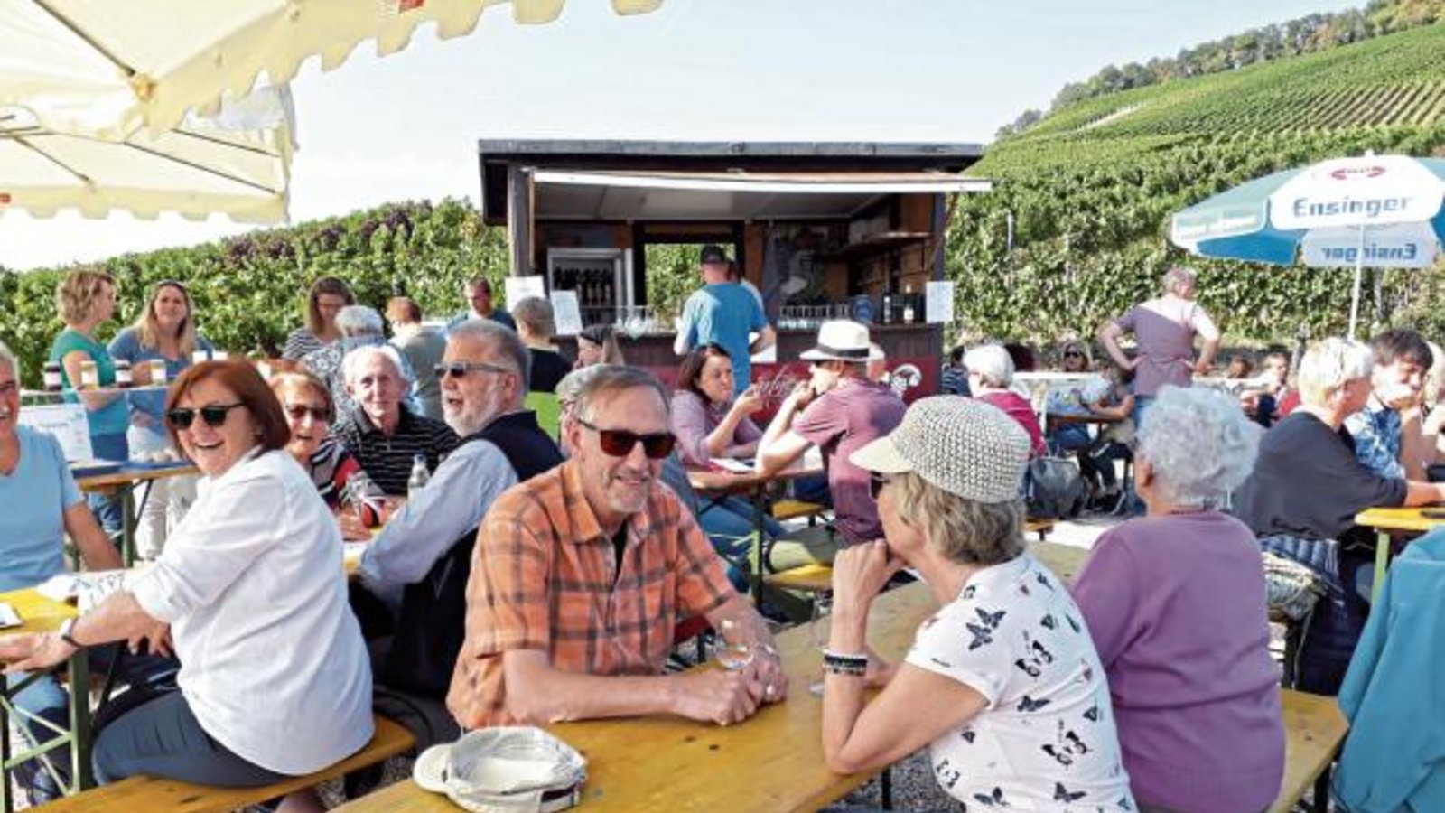 Oft Traumwetter hatten die Weingärtner Horrheim-Gündelbach bei ihrem Ausschank, der seit März sonntags von 13 bis 17 Uhr oberhalb der neuen Kelter stattfindet. Am vergangenen Sonntag wurde zugunsten des Fördervereins der Grundschule Horrheim eingeladen. Die kommenden drei Sonntage kann am Fuße des Klosterbergs noch bei Wein- und Sektspezialitäten sowie regionalem Gaumenschmaus eingekehrt werden. Foto: p Oft Traumwetter hatten die Weingärtner Horrheim-Gündelbach bei ihrem Ausschank, der seit März sonntags von 13 bis 17 Uhr oberhalb der neuen Kelter stattfindet. Am vergangenen Sonntag wurde zugunsten des Fördervereins der Grundschule Horrheim eingeladen. Die kommenden drei Sonntage kann am Fuße des Klosterbergs noch bei Wein- und Sektspezialitäten sowie regionalem Gaumenschmaus eingekehrt werden. Foto: p