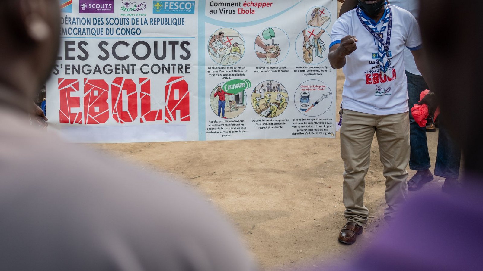 Derzeit läuft eine Aufklärungskampagne, um die Bevölkerung in Kongo über Ebola und die Ansteckungsmöglichkeiten aufzuklären (Archivbild)Foto: Moses Sawasawa/AP/dpa