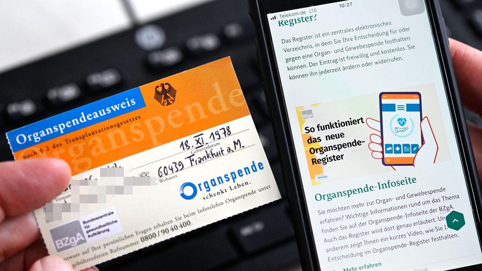 Im vergangenen Jahr ist die Nachfrage nach Organspendeausweisen leicht gesunken.Foto: epd/Heike Lyding Im vergangenen Jahr ist die Nachfrage nach Organspendeausweisen leicht gesunken.Foto: epd/Heike Lyding
