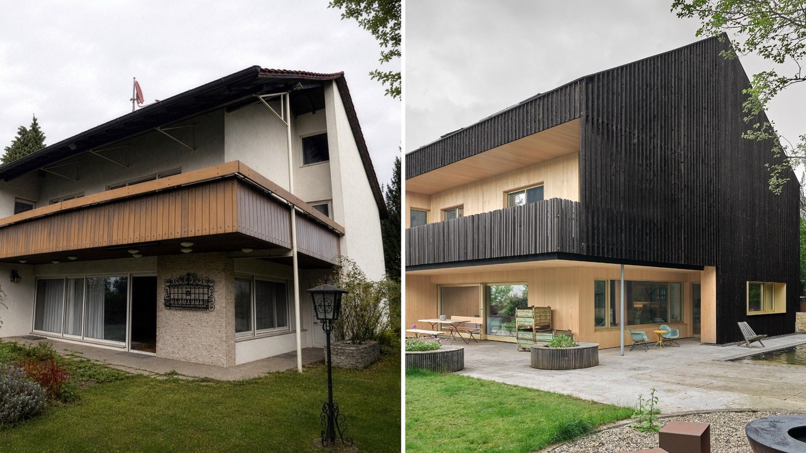 Familienvilla in Ludwigsburg, umgebaut von dem Stuttgarter Architekten Hadi Tandawardaja.Foto: Montage aus älterem Bestandsmaterial, SOMAA (li.)/Zooey Braun Familienvilla in Ludwigsburg, umgebaut von dem Stuttgarter Architekten Hadi Tandawardaja.Foto: Montage aus älterem Bestandsmaterial, SOMAA (li.)/Zooey Braun