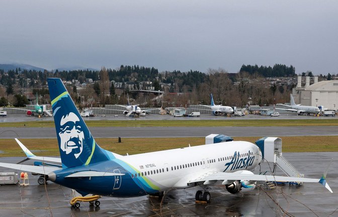Eine Boeing 737 Max der Alaska Airlines<span class='image-autor'>Foto: AFP/JASON REDMOND</span>