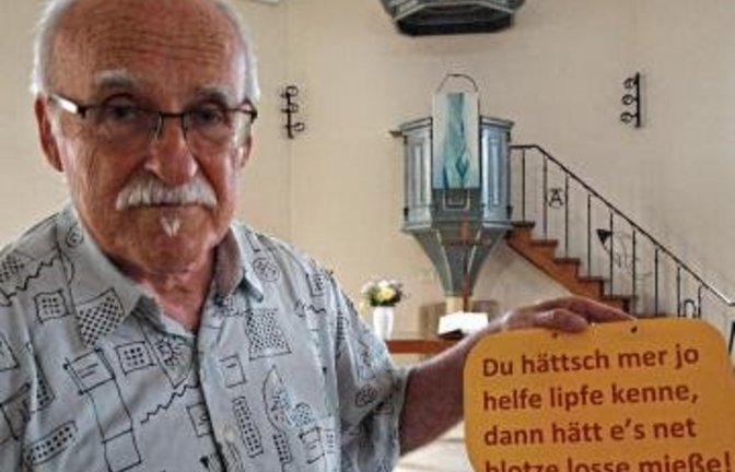 Wolfgang Müller folgte Martin Luthers Anweisung und schaute bei seinem Mundartgottesdienst dem Volk aufs Maul.  Foto: Filitz