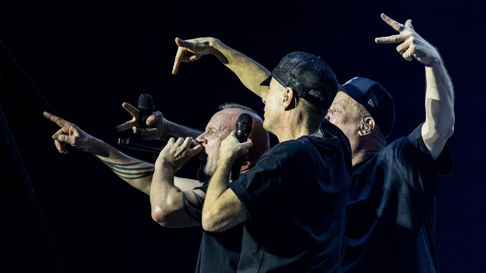 Stilechte Rap-Choreografien: Die Fantastischen Vier in der SchleyerhalleFoto: Malte Christians
