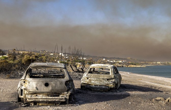 Ferienparadies Rhodos? Zurzeit eher nicht.<span class='image-autor'>Foto: dpa/Christoph Reichwein</span>