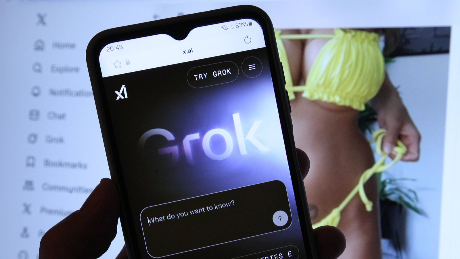 Der Chatbot Grok sorgte mit sexualisierten Bildern von Frauen für Empörung.Foto: IMAGO/Hanno Bode