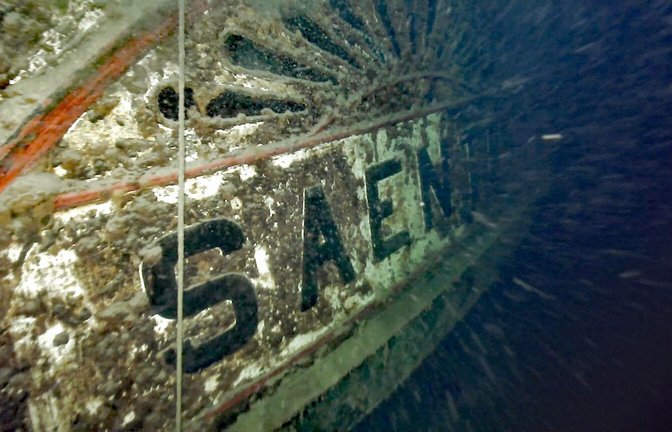 Seither ruht die Saentis in 210 Metern Tiefe.<span class='image-autor'>Foto: Schiffsbergeverein/Sammlung Uhlig</span>