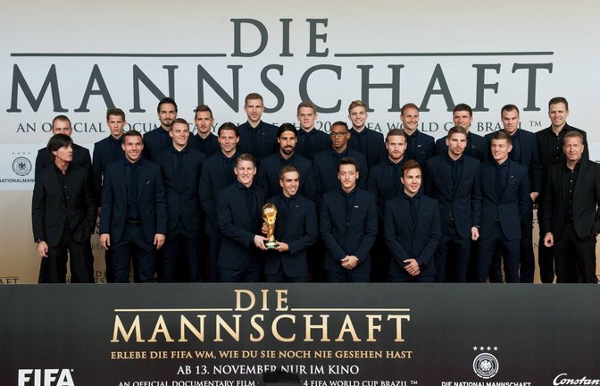 Die deutsche Weltmeistermannschaft 2014 bei der Premiere des Films „Die Mannschaft“.<span class='image-autor'>Foto: imago/Sven Simon</span>