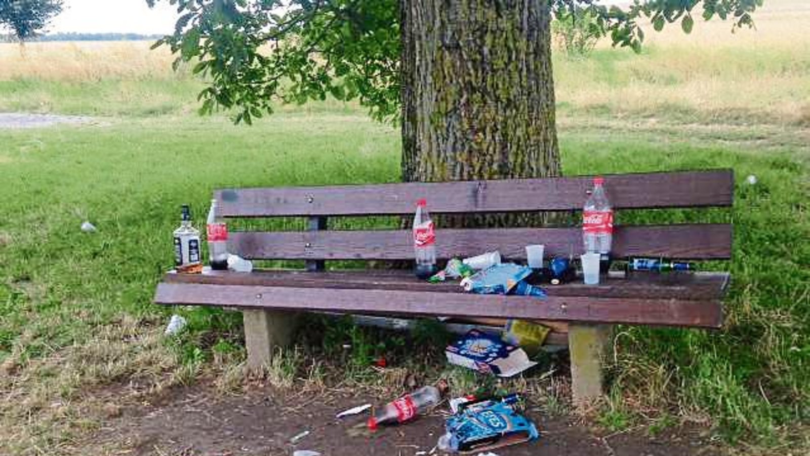 Trinkgelage – und keiner räumt auf. Waltraud van Dyken hat diese unschöne Aufnahme am Sonntagmorgen auf Kreuz in Enzweihingen gemacht. Trinkgelage – und keiner räumt auf. Waltraud van Dyken hat diese unschöne Aufnahme am Sonntagmorgen auf Kreuz in Enzweihingen gemacht.