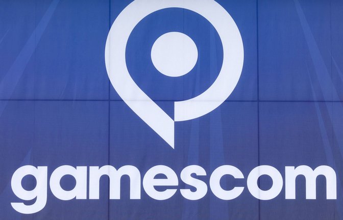 Das Gamescom-Banner auf der letzten Messe im Jahr 2019.<span class='image-autor'>Foto: imago images/Future Image/Christoph Hardt</span>