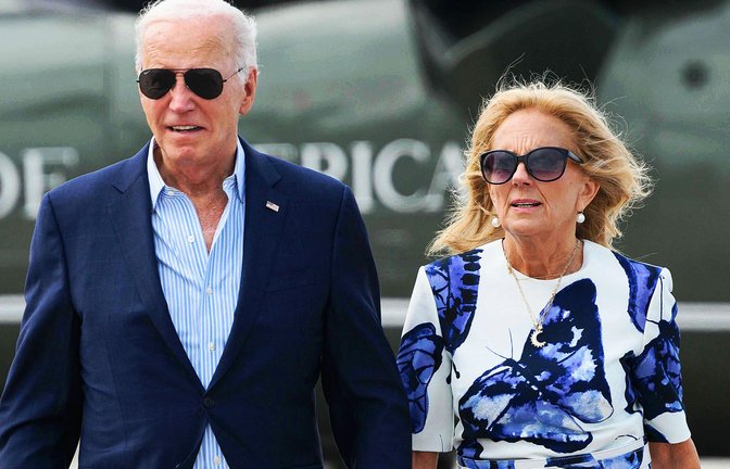 Joe Biden mit seiner Ehefrau Jill bei einem Besuch im Staat New York<span class='image-autor'>Foto: AFP/Mandel Ngan</span>