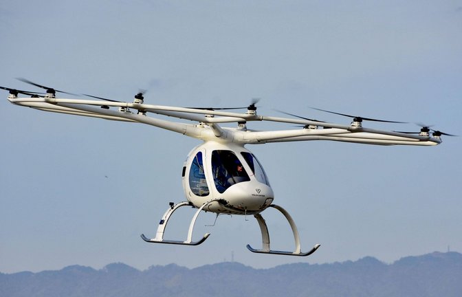Ein Volocopter im Flug<span class='image-autor'>Foto: IMAGO/Kyodo News/IMAGO</span>