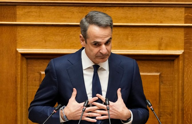 Der griechische Ministerpräsident Kyriakos Mitsotakis.<span class='image-autor'>Foto: Petros Giannakouris/AP/dpa</span>