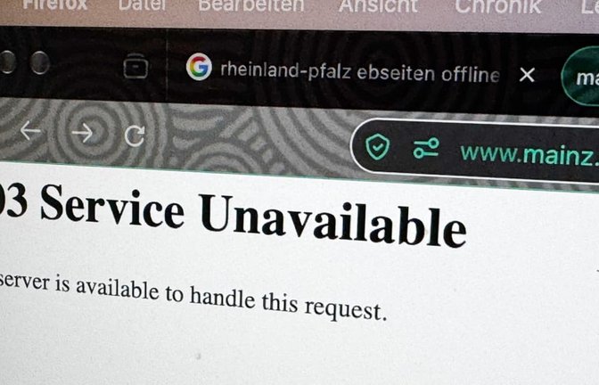 Weltweit kam es zur Abschaltung von Webseiten, hier bei der Stadt Mainz.<span class='image-autor'>Thomas Frey/dpa</span>
