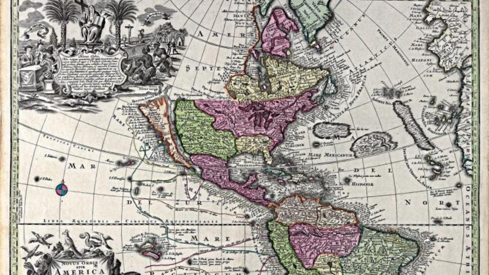 Seutter Atlas von 1729. Foto: p Seutter Atlas von 1729. Foto: p