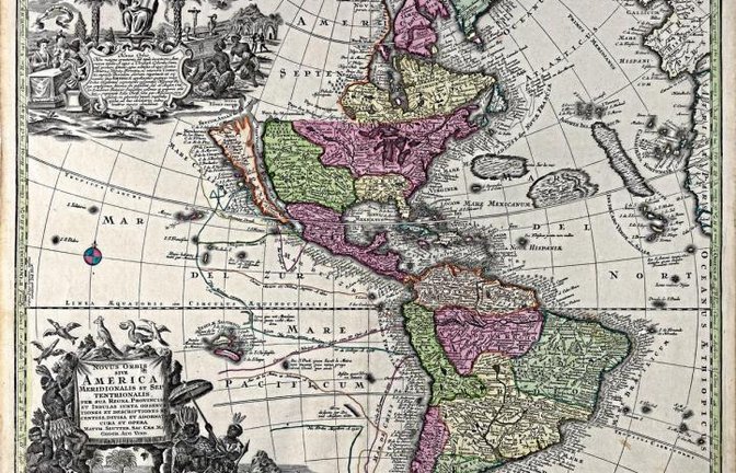 Seutter Atlas von 1729.  Foto: p