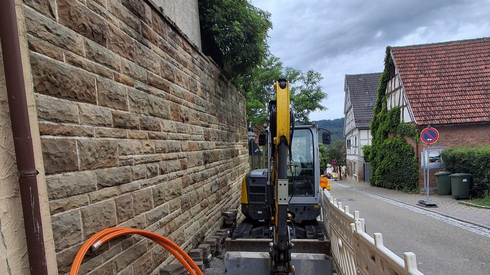 Der Breitbandausbau in Hohenhaslach geht voran. Foto: Glemser Der Breitbandausbau in Hohenhaslach geht voran. Foto: Glemser