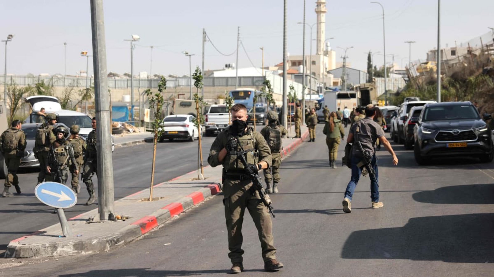 Am Ort des Geschehens: An diesem Checkpoint eröffneten die beiden Hamas-Terroristen das Feuer auf israelische Soldaten.AHMAD GHARABLI/afp