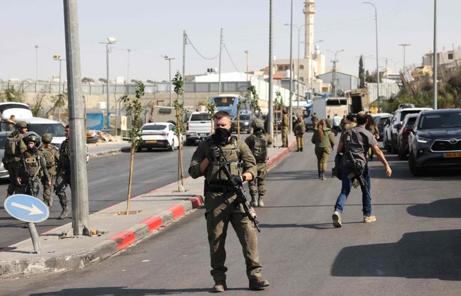 Am Ort des Geschehens: An diesem Checkpoint eröffneten die beiden Hamas-Terroristen das Feuer auf israelische Soldaten.<span class='image-autor'>AHMAD GHARABLI/afp</span>