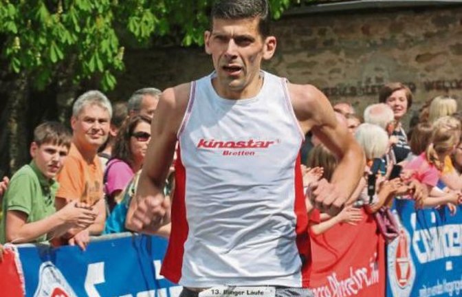 Die Sieger über zehn Kilometer: Jens Santruschek (Kinostar Bretten) und Martina Giereth (Team Evaldo Mühlacker).