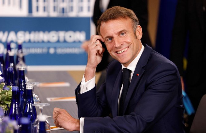 Emmanuel Macron vertritt Frankreich beim Nato-Gipfel in den USA.<span class='image-autor'>Foto: AFP/LUDOVIC MARIN</span>