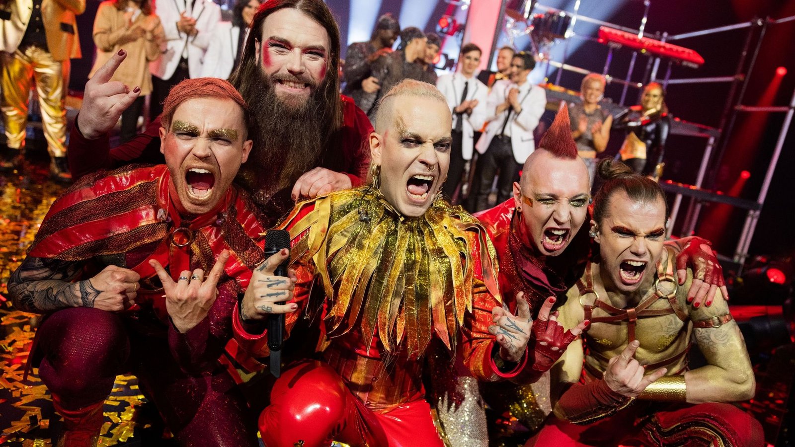 Die Metal-Rockband "Lord Of The Lost" wird Deutschland beim ESC-Finale vertreten.Foto: Rolf Vennenbernd/dpa