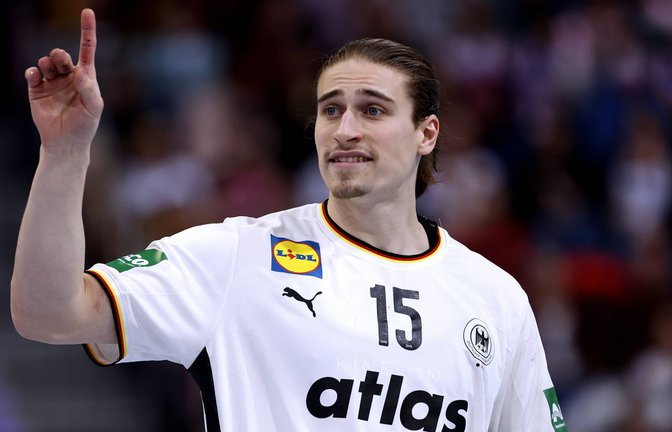 Der deutsche Spielmacher Juri Knorr spielt seit vergangenem Sommer in Aalborg und hat damit bei der EM in Dänemark eine Art Heimspiel.<span class='image-autor'>Foto: IMAGO/Laci Perenyi</span>