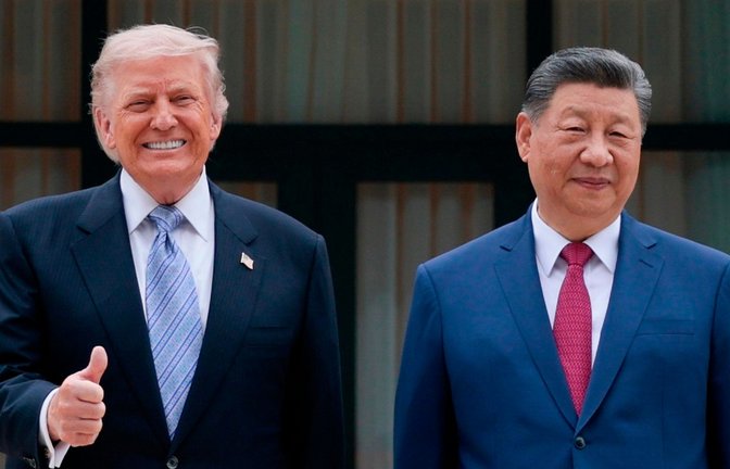 US-Präsident Donald Trump betonte die Handels-Erfolge seiner Reise nach China. Peking bleibt etwas zurückhaltender.<span class='image-autor'>Foto: Evan Vucci/Pool Reuters/AP/dpa</span>