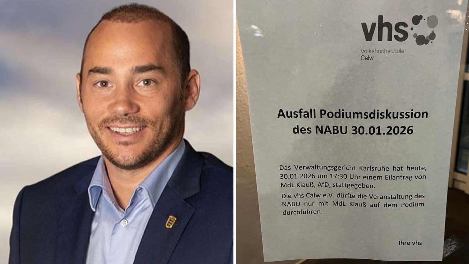 Miguel Klauß hat einen Eilentscheid des Karlsruher Verwaltungsgerichts erwirkt.Foto: AfD/privat