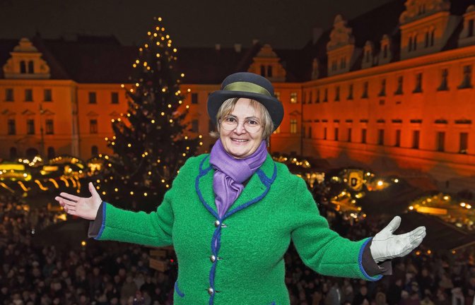 Fürstin Gloria von Thurn und Taxis auf dem Romantischen Weihnachtsmarkt in Regenburg, 2014.<span class='image-autor'>Foto: imago/Eventpress</span>