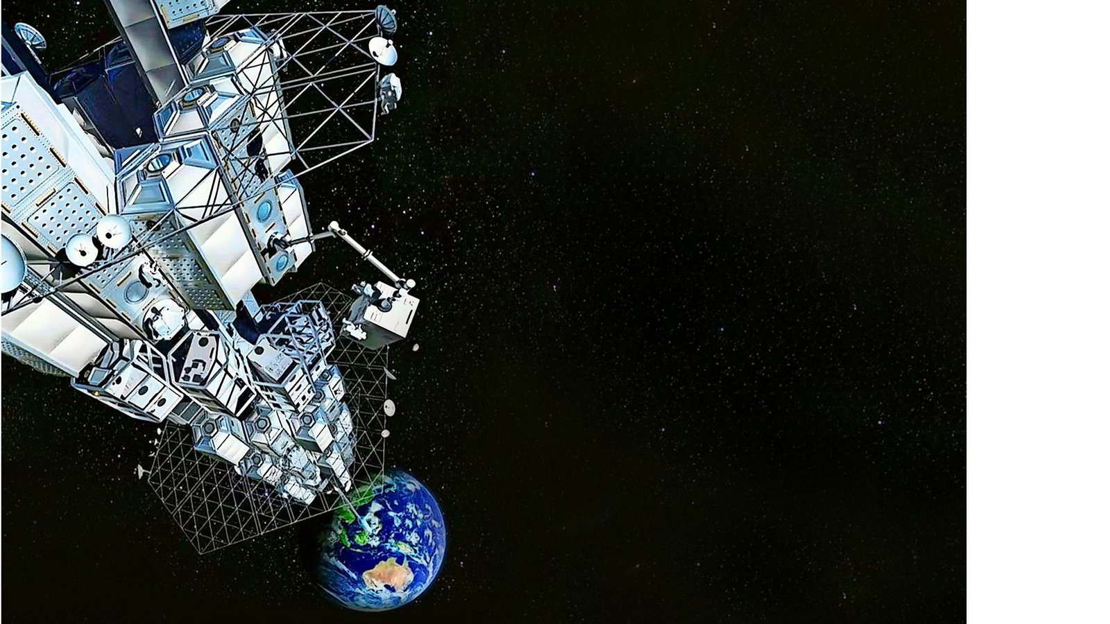 Von der Erde aus 36 000 Kilometer und mehr ins All: Im Computerbild sehen die Pläne schon mal sehr spektakulär aus.Foto: Obasyashi