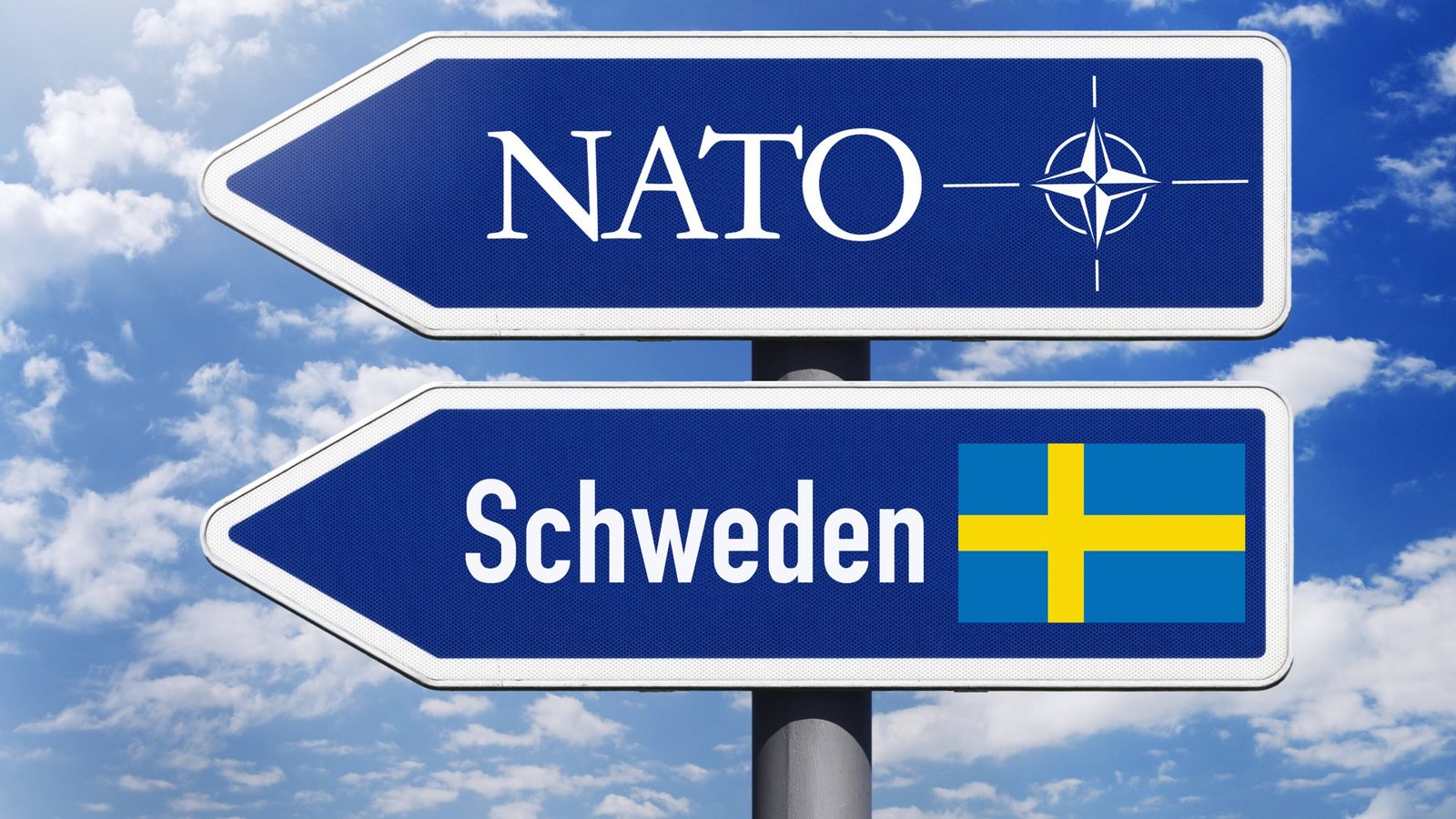Wegweiser von Schweden und der NATO – Schweden ist der Nato-Mitgliedschaft einen Schritt näher gekommen (Symbolfoto).Foto: IMAGO/Christian Ohde/IMAGO/Christian Ohde