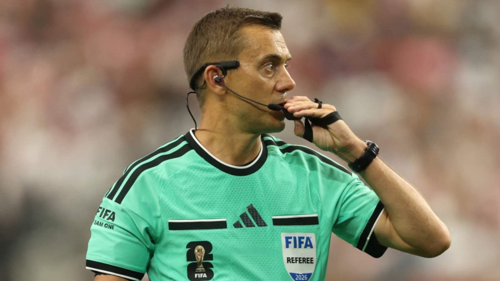 Clement Turpin leitet das Viertelfinale zwischen Norwegen und England bei der Fußball-WM 2026.RICHARD PELHAM/afp Clement Turpin leitet das Viertelfinale zwischen Norwegen und England bei der Fußball-WM 2026.RICHARD PELHAM/afp