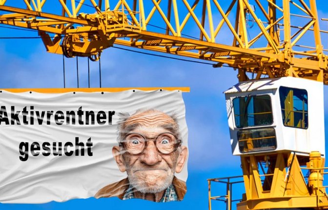Mit 66 oder 67 noch als Kranführer arbeiten? Die Merz-Regierung ist dafür und kassiert kräftig mit (Symbolbild/Montage).<span class='image-autor'>www.imago-images.de</span>