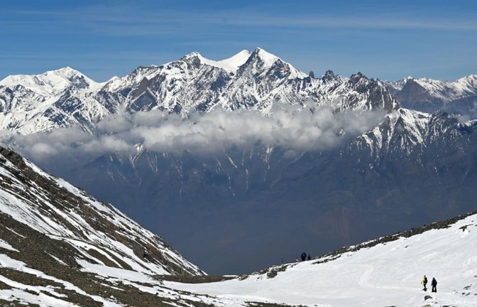Himalaya Gebirge in Nepal.<span class='image-autor'>Elisa Schu/dpa</span>
