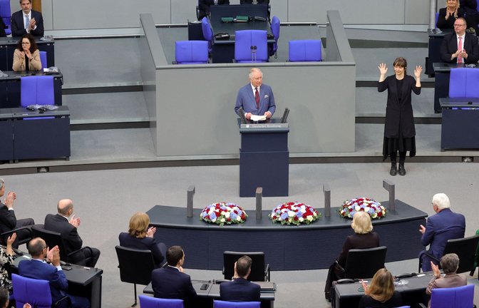 Charles III.  bekam viel Beifall für seine Rede im Bundestag.<span class='image-autor'>Foto: AFP/CHRIS JACKSON</span>