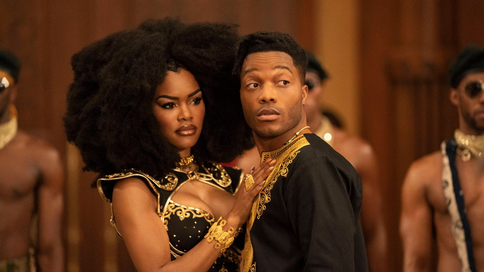 Teyana Taylor und Jermaine Fowler in "Der Prinz aus Zamunda 2".Foto: IMAGO / Capital Pictures Teyana Taylor und Jermaine Fowler in "Der Prinz aus Zamunda 2".Foto: IMAGO / Capital Pictures