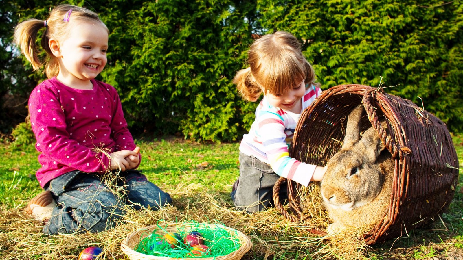 Traditionelles Osterfest mit Osterhase und bunten Ostereiern.Foto: dpa/Patrick Pleul Traditionelles Osterfest mit Osterhase und bunten Ostereiern.Foto: dpa/Patrick Pleul
