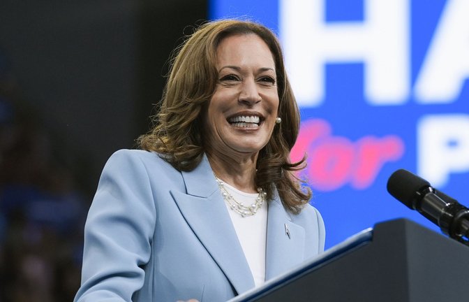 In der US-Debatte bei „Hart aber Fair“ am Montagabend erfuhr Kamals Harris auch Kritik. (Archivbild)<span class='image-autor'>Foto: dpa/John Bazemore</span>
