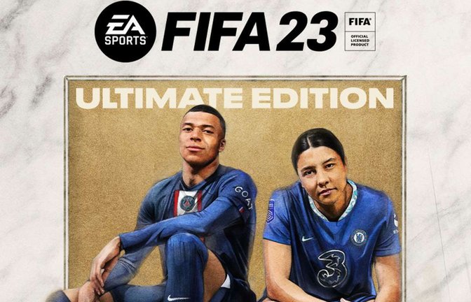 Neben dem  französischen  Nationalspieler Kylian Mbappé  ist mit  Sam Kerr erstmals eine Frau auf dem Cover der Ultimate Edition zu sehen.<span class='image-autor'>Foto: EA Sports</span>