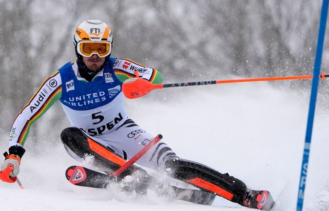 Linus Straßer ist beim Slalom in Aspen auf den zweiten Rang gerast.<span class='image-autor'>Foto: Robert F. Bukaty/AP/dpa</span>