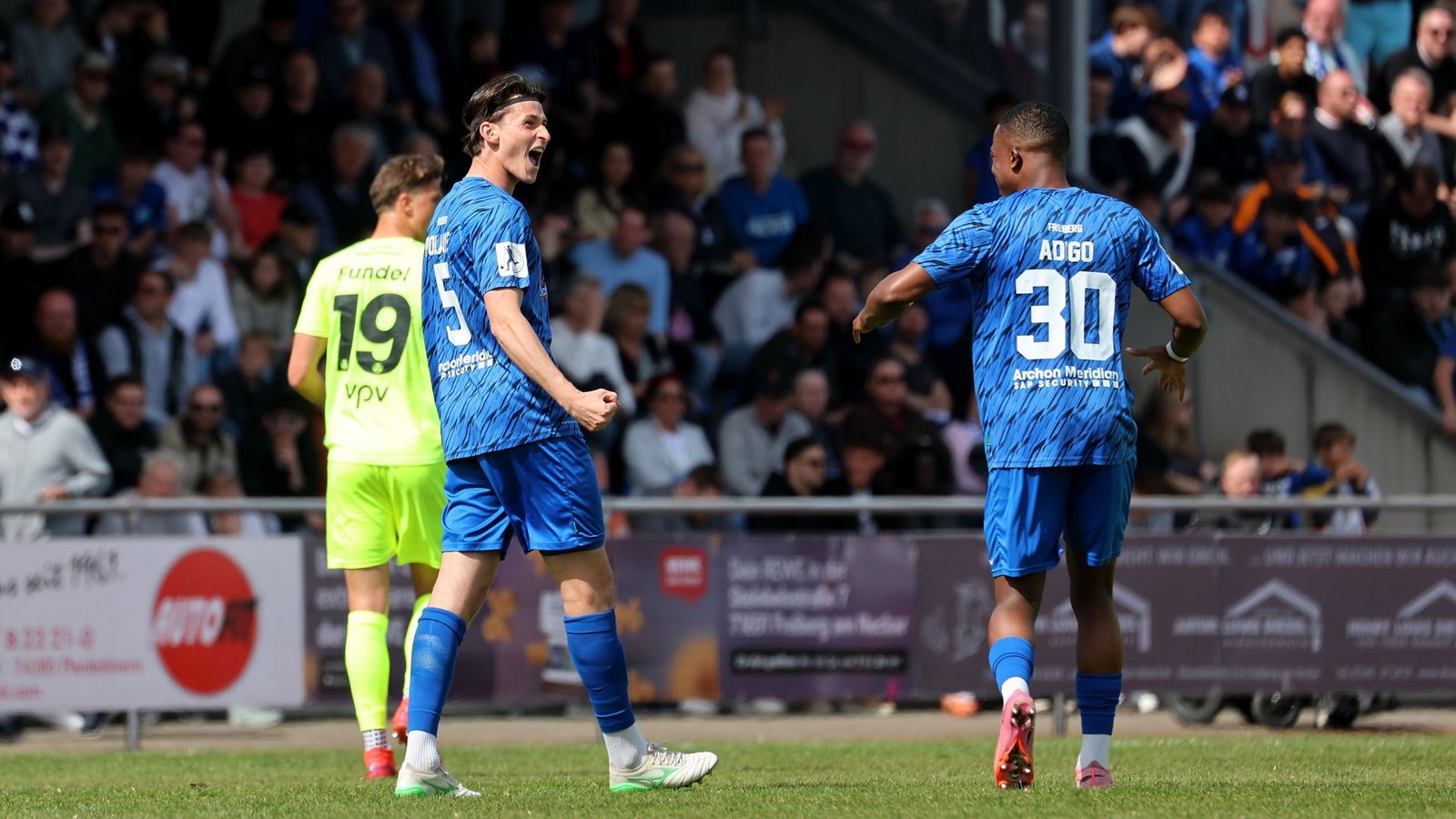 Paul Pokauke bejubelt das 1:0 für den SGV.Baumann/Julia RahnFoto: Baumann/Julia Rahn Paul Pokauke bejubelt das 1:0 für den SGV.Baumann/Julia RahnFoto: Baumann/Julia Rahn